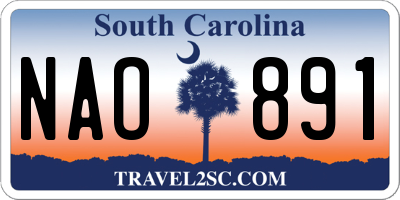 SC license plate NAO891