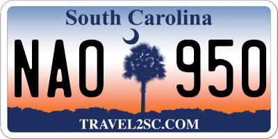 SC license plate NAO950