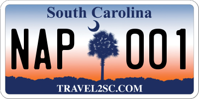 SC license plate NAP001