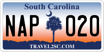 SC license plate NAP020