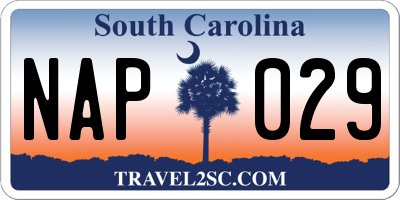 SC license plate NAP029