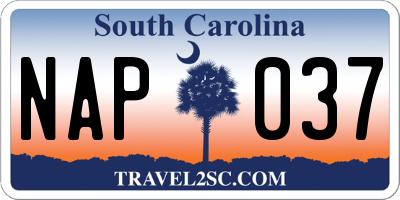SC license plate NAP037
