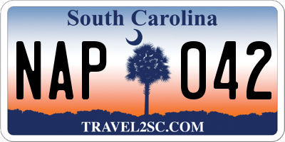 SC license plate NAP042