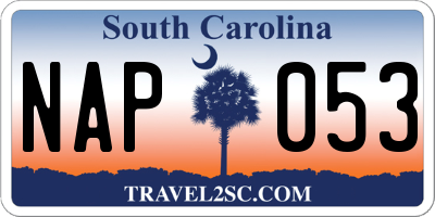 SC license plate NAP053