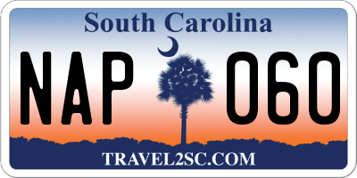 SC license plate NAP060