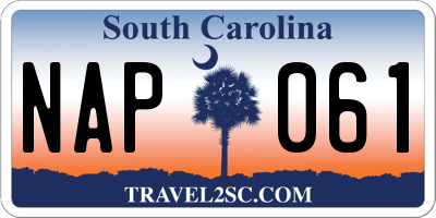 SC license plate NAP061