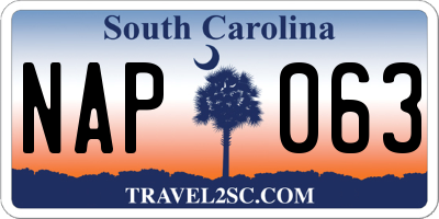 SC license plate NAP063