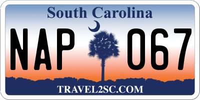 SC license plate NAP067