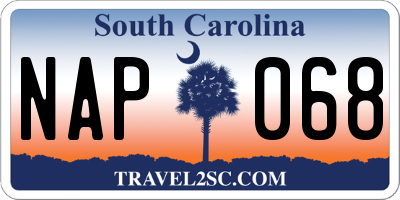 SC license plate NAP068