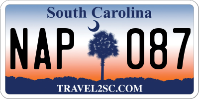 SC license plate NAP087