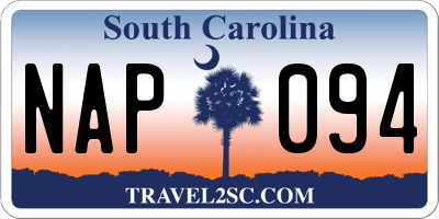 SC license plate NAP094