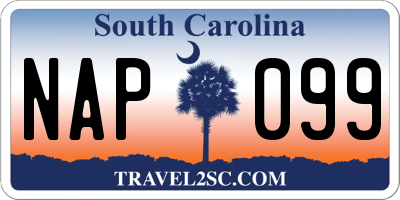 SC license plate NAP099