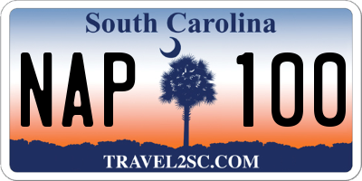 SC license plate NAP100