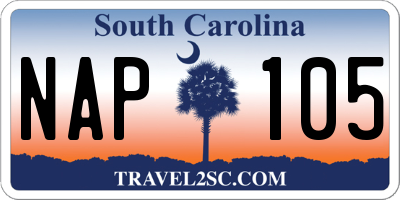 SC license plate NAP105