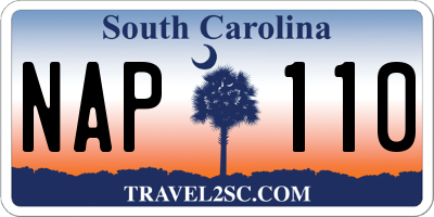 SC license plate NAP110