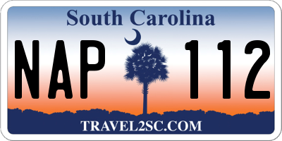 SC license plate NAP112