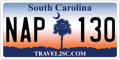 SC license plate NAP130