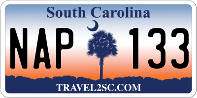 SC license plate NAP133