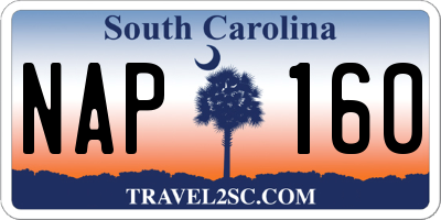 SC license plate NAP160