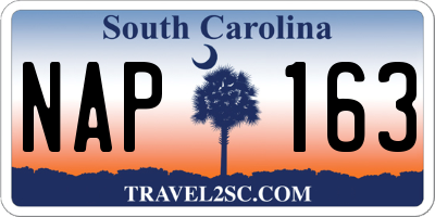 SC license plate NAP163