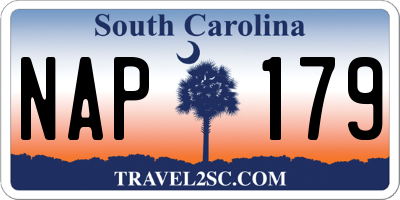 SC license plate NAP179