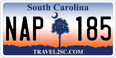 SC license plate NAP185