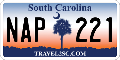 SC license plate NAP221