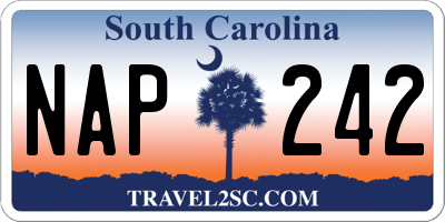 SC license plate NAP242