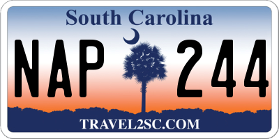 SC license plate NAP244