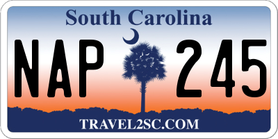 SC license plate NAP245