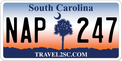 SC license plate NAP247