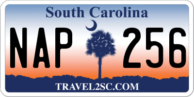 SC license plate NAP256