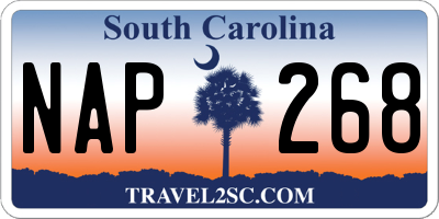 SC license plate NAP268