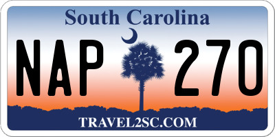 SC license plate NAP270