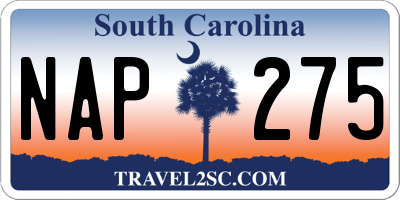 SC license plate NAP275