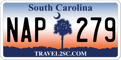 SC license plate NAP279