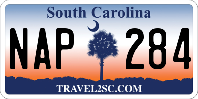SC license plate NAP284