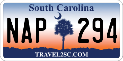 SC license plate NAP294