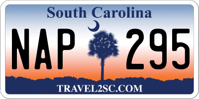 SC license plate NAP295