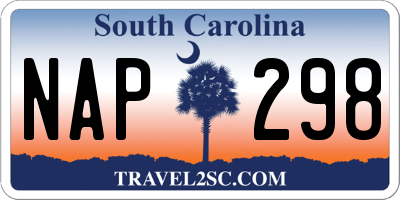 SC license plate NAP298