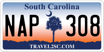 SC license plate NAP308