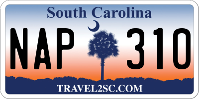 SC license plate NAP310