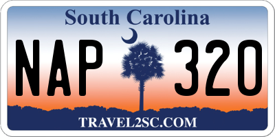 SC license plate NAP320