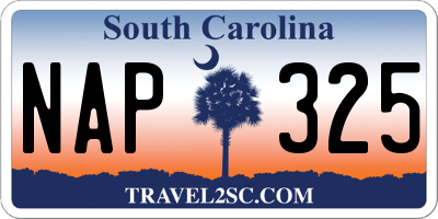 SC license plate NAP325