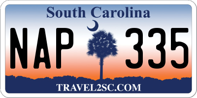 SC license plate NAP335