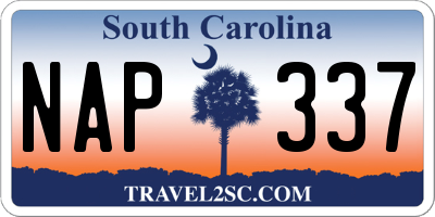 SC license plate NAP337
