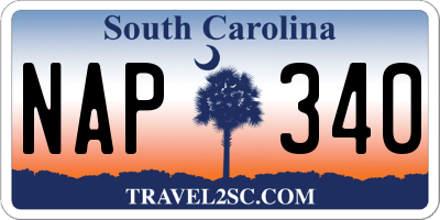 SC license plate NAP340