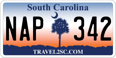 SC license plate NAP342