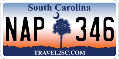 SC license plate NAP346