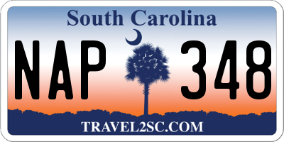 SC license plate NAP348